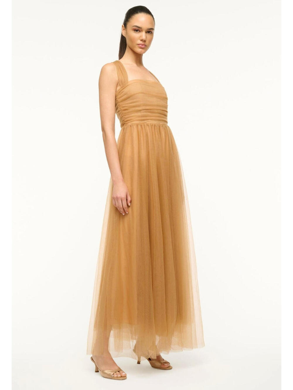 NWT Staud Antonia Tulle Ball Gown Sheer Designer Dress Full Skirt Princess 4 - Picture 8 of 9